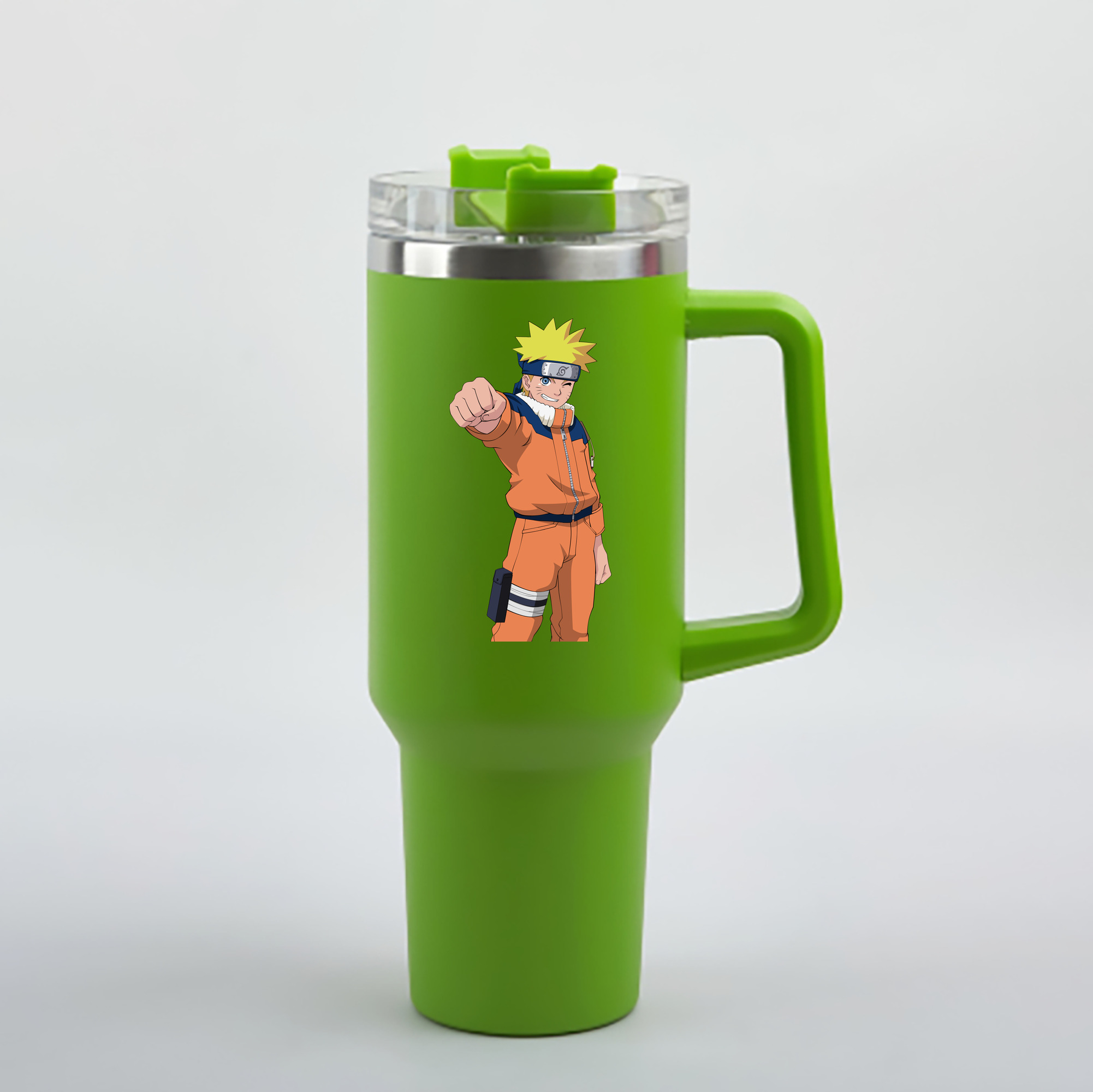 （画像用） NARUTO -ナルト- うずまき ナルト Uzumaki Naruto 1200mL車用タンブラー - クリスタルステッカー（プラスチックストロー付き）